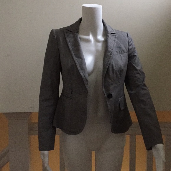 Banana Republic Grey Blazer w/ Black Stitching - Picture 3 of 8